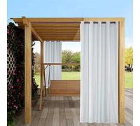 ele ELEOPTION Tenda Impermeabile per Esterni, con Occhielli, Protezione UV, per Portico Anteriore, Pergola Cabana Patio Coperto Gazebo, Dock e Casa in Spiaggia (2 pezzi, 137 X 244cm, Bianca)