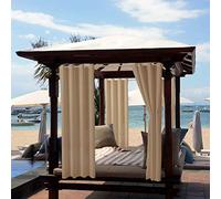 ele ELEOPTION Tenda per Esterni, Impermeabile, Protezione dai Raggi UV, con Occhielli, Oscurante, per Giardino, Cortile, Balcone, Giallo Paglierino, 1 Pezzo / 132 X 240cm