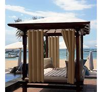 ele ELEOPTION Tenda per Esterni, Impermeabile, Protezione dai Raggi UV, con Occhielli, Oscurante, per Giardino, Cortile, Balcone, Marrone, 1 Pezzo / 132 X 240cm