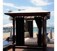 ele ELEOPTION Tenda per Esterni, Impermeabile, Protezione dai Raggi UV, con Occhielli, Oscurante, per Giardino, Cortile, Balcone, Nero, 1 Pezzo / 132 X 213cm