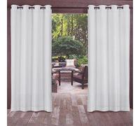 ele ELEOPTION Tenda per Esterni, Impermeabile, Protezione dai Raggi UV, con Occhielli, Oscurante, per Giardino, Cortile, Balcone, Bianco, 1 Pezzo / 132 X 240cm