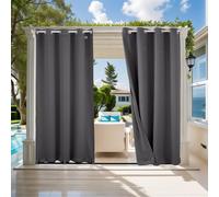 ele ELEOPTION Tenda per Esterni, Impermeabile, Protezione dai raggi UV, con Occhielli Superiori e Inferiori, per Giardino, Cortile, Balcone, 3D con Texture, Grigio Scuro, 1 Pezzo / 132 X 240cm