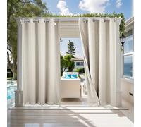 ele ELEOPTION Tenda per Esterni, Impermeabile, Protezione dai raggi UV, con Occhielli Superiori e Inferiori, per Giardino, Cortile, Balcone, 3D con Texture, Avorio, 1 Pezzo / 132 X 213cm