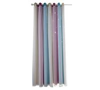ele ELEOPTION Tende Oscuranti con Stelle, Tende Coibentate con Occhielli per Camera da Letto, Soggiorno e Finestra, 1 Pannello (Viola, 134x270 cm)