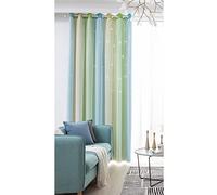 ele ELEOPTION Tende Oscuranti con Stelle, Tende Coibentate con Occhielli per Camera da Letto, Soggiorno e Finestra, 1 Pannello (Verde, 134x160 cm)