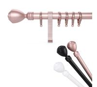 Ele Home Décor Solut - Asta da parete silenziosa per finestre e divisori, Ø 2,8 cm, colore: Rosa