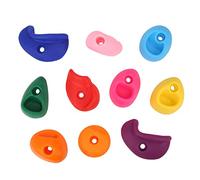 Eleage 10 Pezzi da Arrampicata Multicolore con Impugnature Durevoli per Pareti da Arrampicata su Roccia All'aperto, Plastica PE, Varie Dimensioni (Confezione da 10 Pezzi di Taglia Media)