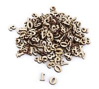 Eleage 200 Pezzi di Lettere in Legno Miste Dalla A Alla Z e Numeri da 0 A 9 per L'artigianato Fai-da-te per Bambini Che Imparano Giocattoli in Legno Naturale (Numero)
