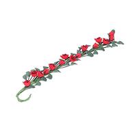 Eleage Accessori in Miniatura per Casa delle Bambole con Tralcio di Rosa per la Decorazione della Casa delle Bambole in Scala 1:12, Ghirlande di Fiori Realistiche per Bambini, Design in Argilla e