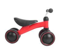 Eleage Baby Balance Walker Giocattolo Agile e Sicuro per la Guida per Bambini da 1 a 6 Anni Bicicletta Morbida Senza Pedali a 4 Ruote Rosso