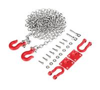 Eleage Gancio di Traino a Forma di U e Set di Catene per Auto Cingolata da Arrampicata RC Parti Metalliche Durevoli Design Accattivante Lunghezza 100 Cm