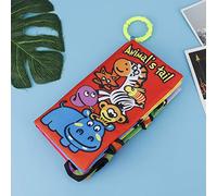Eleage Libro in Stoffa Lavabile per Neonati con Design Colorato Stereo della Coda di Animale Interazione Educativa per Bambini 0-3 Anni Morbido Ed Ecologico (#2)