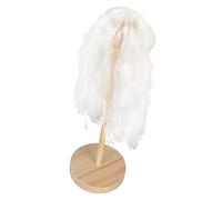 Eleage Parrucca per Bambole Capelli Ricci Lunghi in Seta Ad Alta Temperatura per Bambole 1/6 15,5-17 Cm, Facile da Acconciare, Leggera, 1 unità (Luna Bianca)