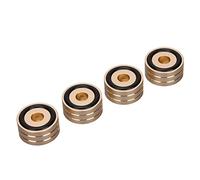 Eleage Piedino di Supporto per Punte di Isolamento per Altoparlanti da 4 Pezzi con Gomma Antiscivolo Migliore Chiarezza del Suono per Altoparlanti Amplificatori 40x20mm (Oro)