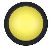 Eleage Pulsante LED da 100 Mm con Design Convesso per Console di Gioco e Distributori Automatici, Assemblaggio Fai da Te (100#-giallo+interruttore a tre gambe+luce LED)