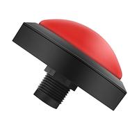 Eleage Pulsante LED da 100 Mm con Design Convesso per Console di Gioco e Distributori Automatici, Assemblaggio Fai da Te (100#-rosso+interruttore a tre gambe+luce LED)