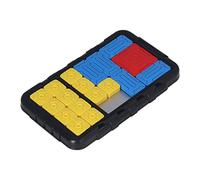 Eleage Puzzle Scorrevole per Bambini, Giocattolo Educativo per Sfide di Pensiero Logico e Allenamento Cerebrale per Bambini, Facile da Trasportare, in Plastica, 1 Tavola, 18 Pezzi degli Scacchi (Nera)