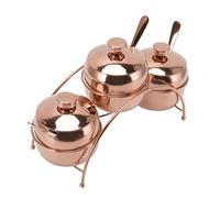 Eleage Set Barattoli per Condimenti in Acciaio Inox, Contenitori da 3 | Include griglia, coperchi resistenti all\'umidità, materiale durevole, adatto per spezie