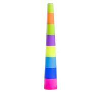 Eleage Set da Gioco Toss Ring di Grandi Dimensioni Colorato Divertente per Bambini Gioco da Interni Ed Esterni in PVC 17,3x7,5 Pollici