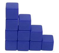 Eleage Set di Dadi Didattici Vuoti, Cubi con Scrittura da 16 Mm (Blu) | Plastica resistente, design portatile, adatto per giochi, attività in classe