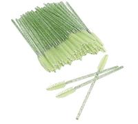 Eleage Set di Pennelli per Ciglia Usa e Getta 50 Pezzi, Strumento per Trucco in Nylon di Alta qualità Facile Applicazione, Portatile per i Viaggi, Sicuro e Non Tossico (Verde)
