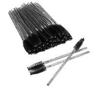 Eleage Set di Pennelli per Ciglia Usa e Getta 50 Pezzi, Strumento per Trucco in Nylon di Alta qualità Facile Applicazione, Portatile per i Viaggi, Sicuro e Non Tossico (Nera)