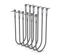Elebase Cavi Patch per Chitarra per Pedali 60cm 6Pack,Cavo Jack 6,35mm Cavetto con Connettori Angolari per Strumenti Musicali TS Mono per Chitarra/Basso Pedaliera Effetti,Microfono Amp/Amplificatore