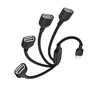 Elebase USB Splitter Y Cavo 1M,1 Maschio a 4 Femmine USB-A,Hub Espansore Multiporta USB,Adattatore di Divisione Extra per Dati e Carica Multiporta per Macbook,Auto,Xbox One Series X/S,Chiavetta USB