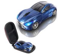 elec Space Mini mouse wireless con custodia, a forma di auto sportiva, leggero e portatile, portata 10 m, plug and play, blu perla