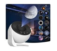 Elec3 Proiettore stellare, planetario per camera da letto, luce notturna ultra trasparente con 4 K sostituibili, 12 dischi galassia, rotazione a 360 gradi, luce del cielo reale per la camera dei