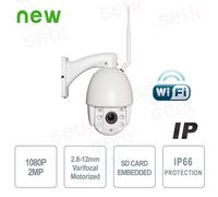 ELECAMERA con REGISTAZIONE su SD - MOTORIZZATA IP PTZ WIFI 2MPX 4X ZOOM