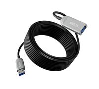 Elecan Cavo di prolunga ottico attivo USB 3.0 50 FT in fibra ottica tipo A maschio a femmina USB Extender USB 5Gbps trasferimento dati per webcam, gamera, hub USB, tastiera, disco rigido, stampante