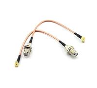 Elecbee Adattatore cavo DA MCX a F RG316 15CM con angolo retto maschile MCX a F Femminile 2pcs