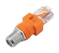 Elecbee Adattatore RJ45 coassiale a F connettore RF connettore coassiale femmina a maschio per tester di linea di Monitoraggio (1 Pezzi)