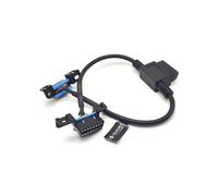 Elecbee Cavo di prolunga OBD2 da 16 pin maschio a 2 femmine, 20 cm
