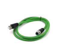 Elecbee Cavo Patch da M12 RJ45 1M, 4 Pin D Codice Montaggio Maschio Rj45 Ethernet Schermato di Rete Connettore Maschio Ip67 Impermeabile per Applicazioni Industriali Unshiled AWG22