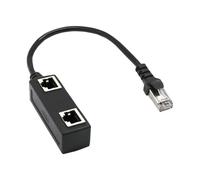 Elecbee Cavo splitter RJ45 da 1 a 2 porte, 20 cm, Cavo Adattatore RJ45, per connettore Ethernet Cat5 Cat6 LAN(Due porte non possono accedere a Internet contemporaneamente)