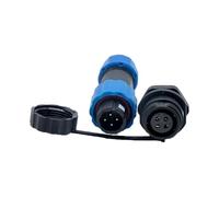 Elecbee Connettore aeronautica SP13 4 poli, IP68 4 Pin Impermeabile spina maschio e presa femmina Circolare connettori In Line Tipo SP13 4 Pin Connettore per lampade esterne 250V 5A