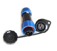 Elecbee Connettore aeronautica SP17 2 poli, IP68 2 Pin Impermeabile spina maschio e presa femmina Circolare connettori In Line Tipo SP17 2 Pin Connettore per lampade esterne 380V 10A