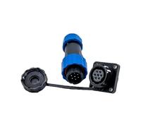 Elecbee Connettore aeronautica SP17 7 poli, IP68 connettore maschio spina e femmina presa 4 fori flangia impermeabile cavo satellitare connettore utilizzato per lampade esterne 250V 5A