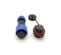 Elecbee Connettore aeronautica SP17, femmina spina e maschio presa a 2 fori flangia connettore impermeabile per lampade esterne (SP17 3poli)