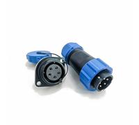 Elecbee Connettore aeronautica SP21, IP68 Impermeabile spina maschio e presa femmina Circolare connettori 2 fori flangia piastra montaggio tipo di saldatura (SP21 5 poli)