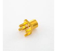 Elecbee Connettore coassiale MCX Montaggio su PCB Piastra di montaggio a saldare Femmina diritta 50ohm