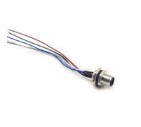 Elecbee Connettore M12 a 5 Pin Cavo di Montaggio Posteriore Diritto codificato Prese Maschio Impermeabili da 0,2 m