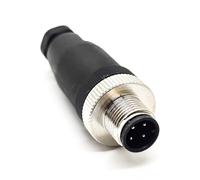 Elecbee M12 4 Poli Maschio Connettore, A Codice IP67 Impermeabile Connettore M12 4 Pin Aviazione Spina Non schermato Connettore Attuatore Connettori circolari per modulo fieldbus