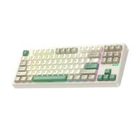 ELECFOX Linky 87 Tastiera meccanica wireless, Tri-Mode BT5.0/2.4GHz/USB-C, tastiera personalizzata hot swap, interruttori lineari, tastiera da gioco retroilluminata RGB per PC, tablet, PS/Xbox (verde