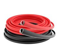 ELECFUN 3:1 Guaina Termorestringente Ø6mm Tubo Termoretrattile con Adesivo, Guaine Termoretrattile 2,4 m Nero & 2,4 m Rosso (1/4 Inch)