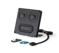 ElecGear Altoparlante USB interno/esterno per Computer, Connettore USB a 9 pin per Scheda Madre del Case del PC, Adattatore Aggiuntivo e Supporto Magnetico in Metallo