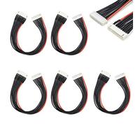 elechawk JST-XH 8S - Cavo di prolunga a 9 pin, 200 mm, 5 pezzi, per ricarica bilanciamento batteria LiPo, 22 AWG, in silicone (8S)