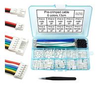 elechawk Kit di cavi pre-crimpati con connettore PH 2.0 compatibile con JST-PH2.0 mm per batteria Arduino mkr1010 MKR Zero e MKR Vidor 4000 (connettore femmina e maschio e cavo)